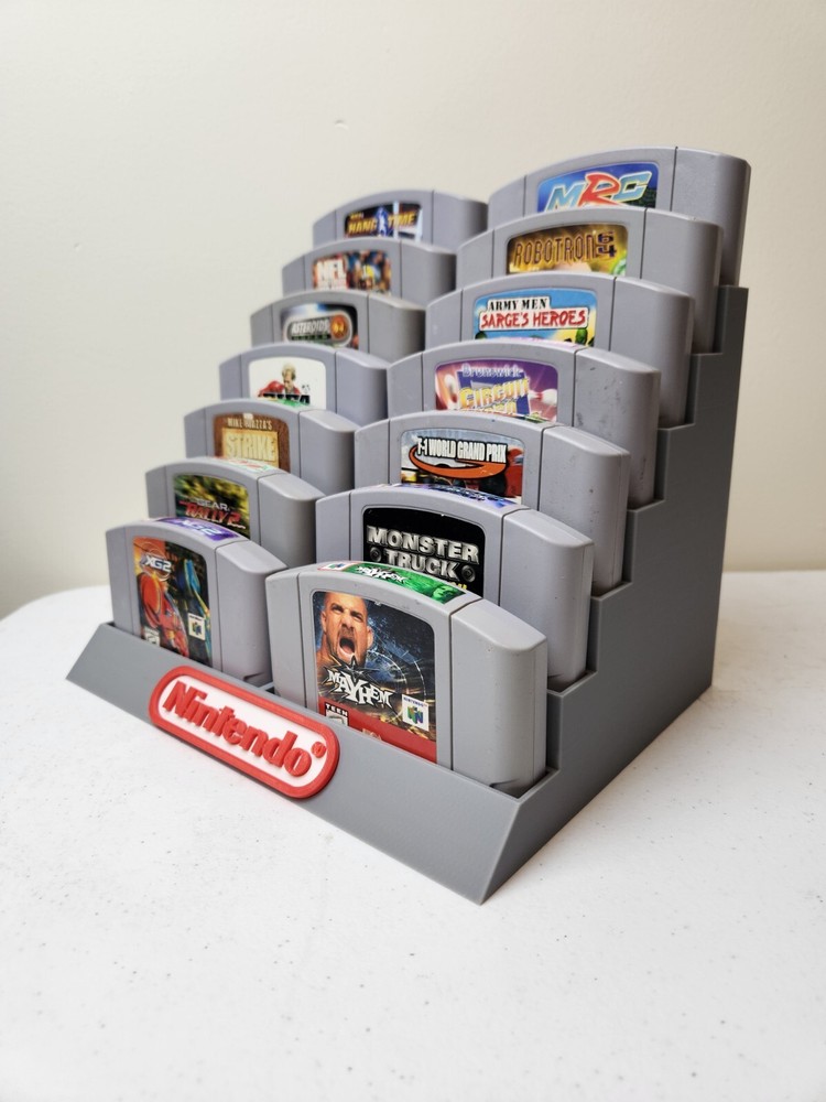 Nintendo 64, N64 14 Cartridge Display Stand, 3D Printed