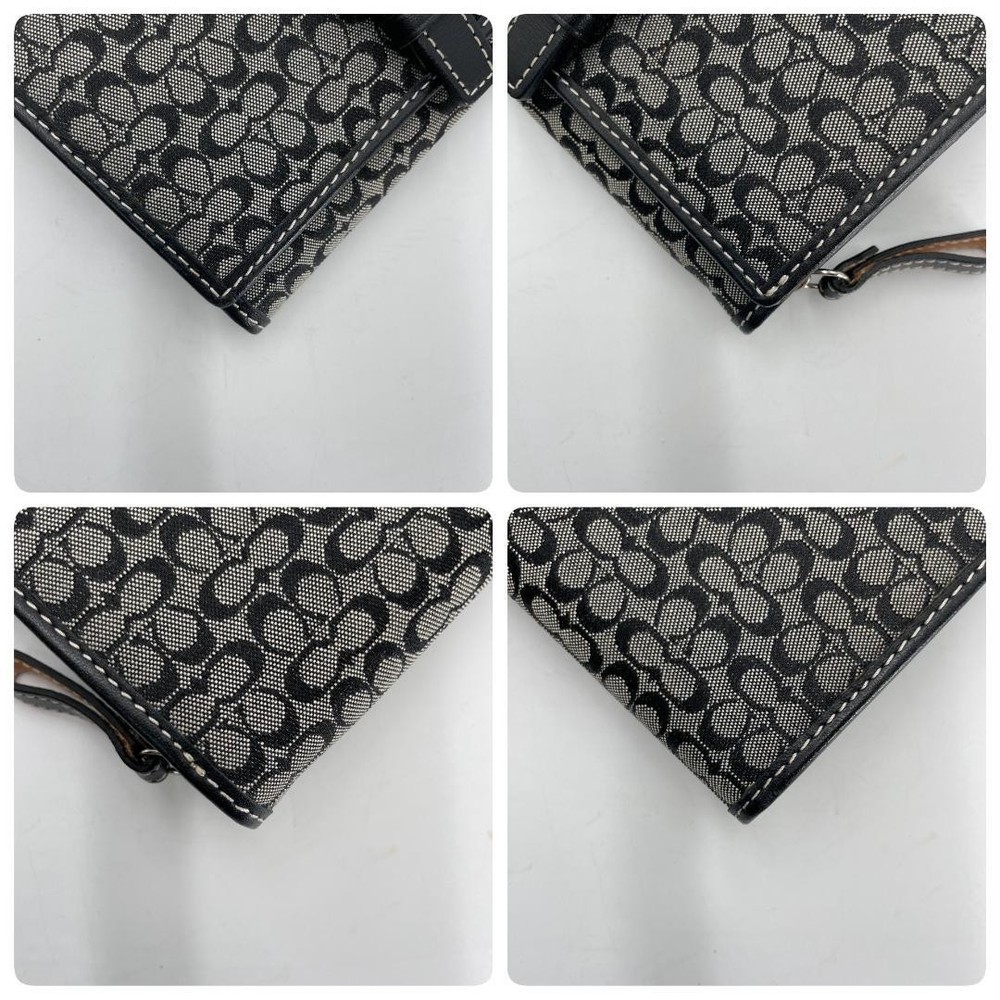Authentic Coach Canvas Wallet, Black Signature, Soho