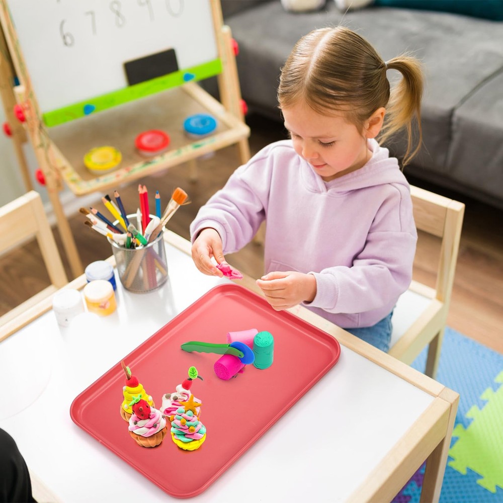 10 Pack Plastic Art Trays, Stackable Activity Crafts Organizer Tray, 12 x 8.6...