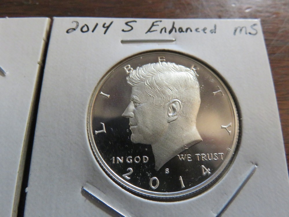 2014 S ENHANCED PROOF SILVER KENNEDY HALF DOLLAR