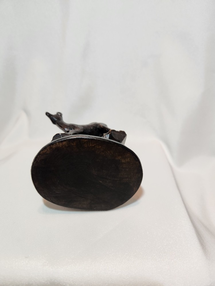 Black Forest Buck and Stump Match Holder