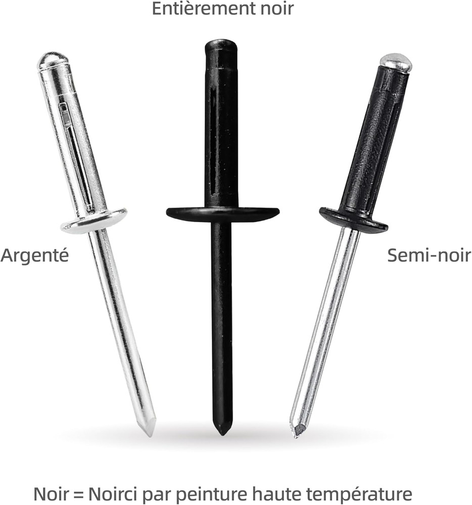 50PCS Tri-Fold Aluminum Blind Rivets, Tri Grip Exploding Pop Rivets for Automoti