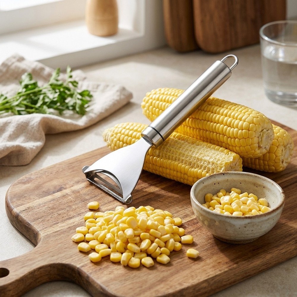 Corn Peeler Stripper Tool Stainless Steel for Quick Corn Kernel Removal