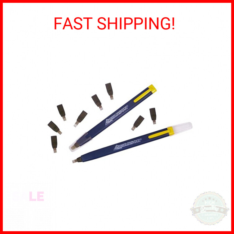 Swanson Tool Co CP216 AlwaysSharp Refillable Mechanical Carpenter Pencil, Two Pa