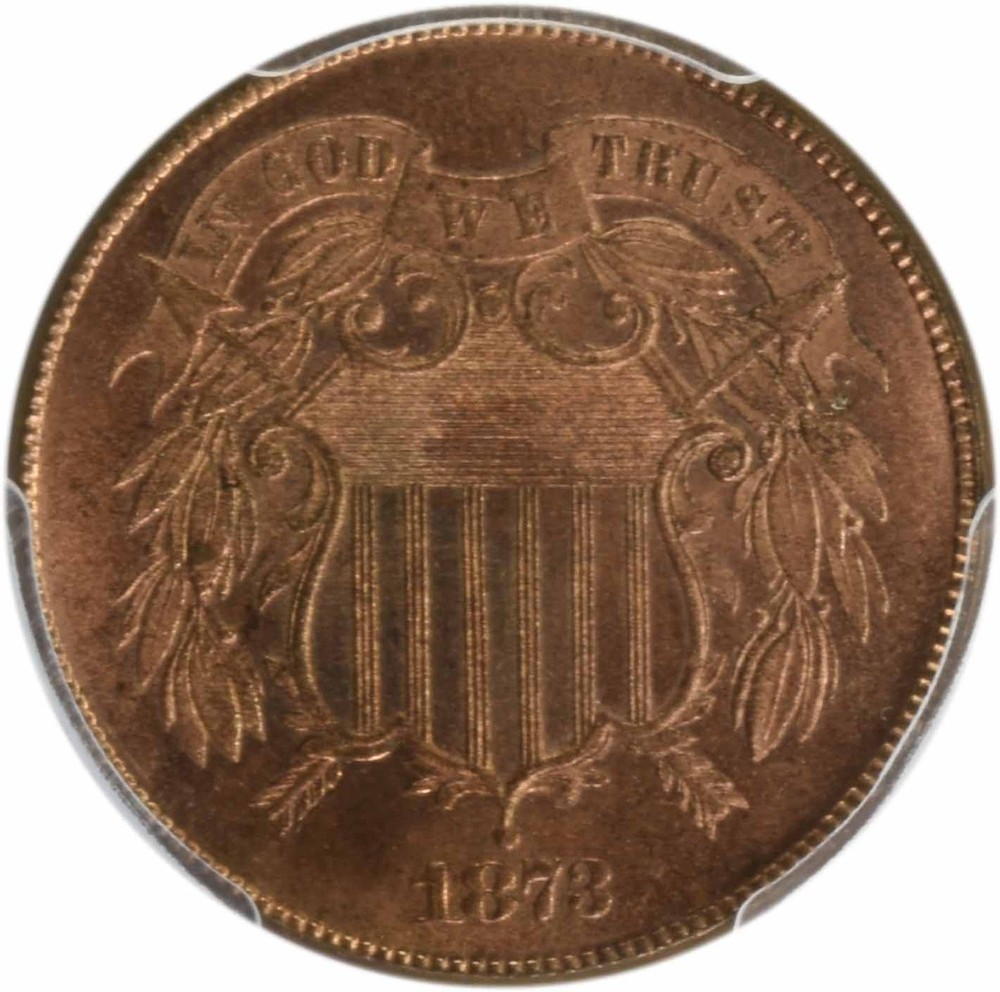 1873 Two Cent Piece Open 3 PR65RD PCGS