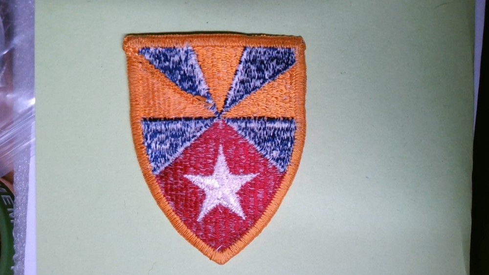 MILITARY PATCH SEW ON COLORED US ARMY 7TH ARMY FIELD SUPPORT COMMAND
