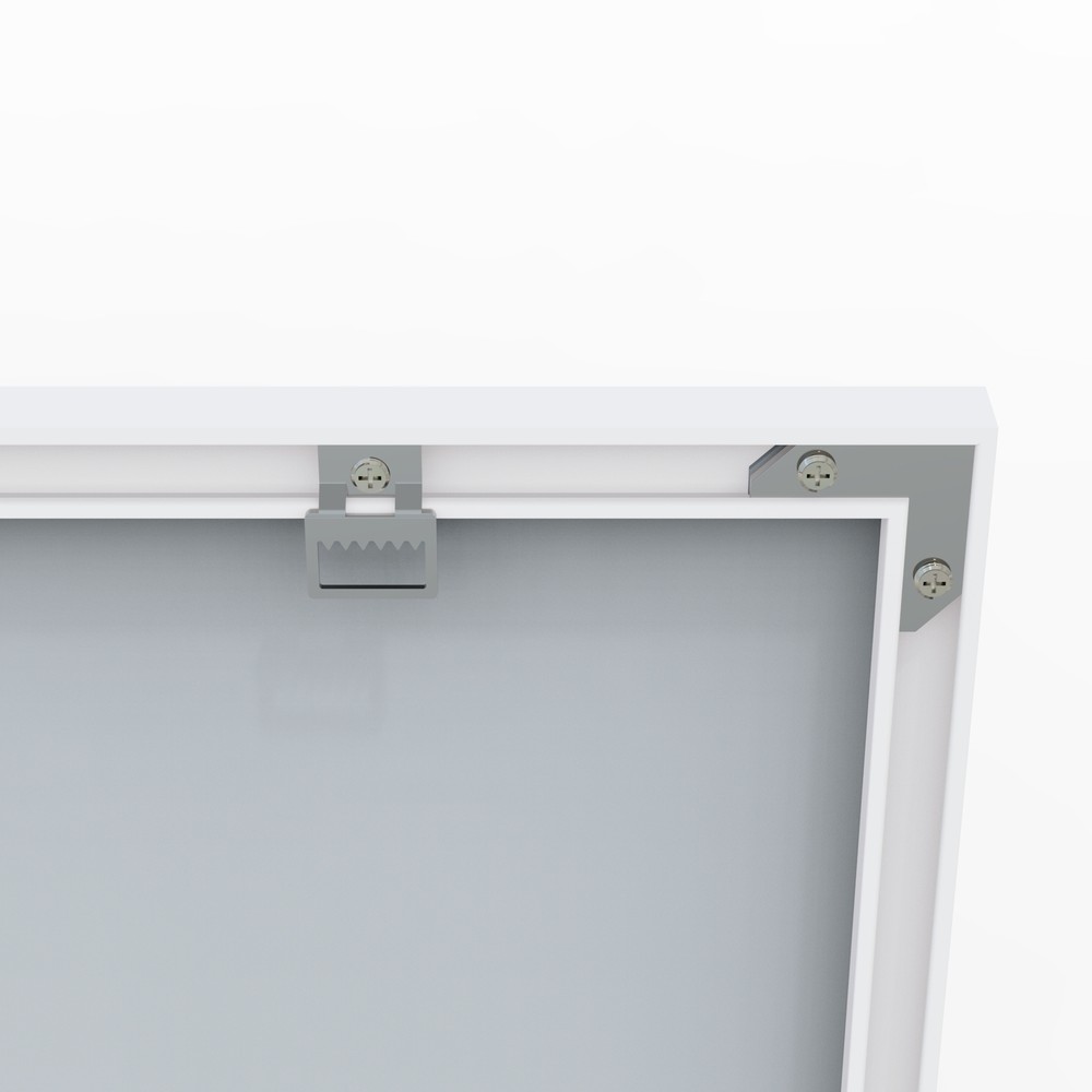 48"x32"Rectangle Bathroom Mirror Wall Vanity Hanging Mirror White Aluminum Frame