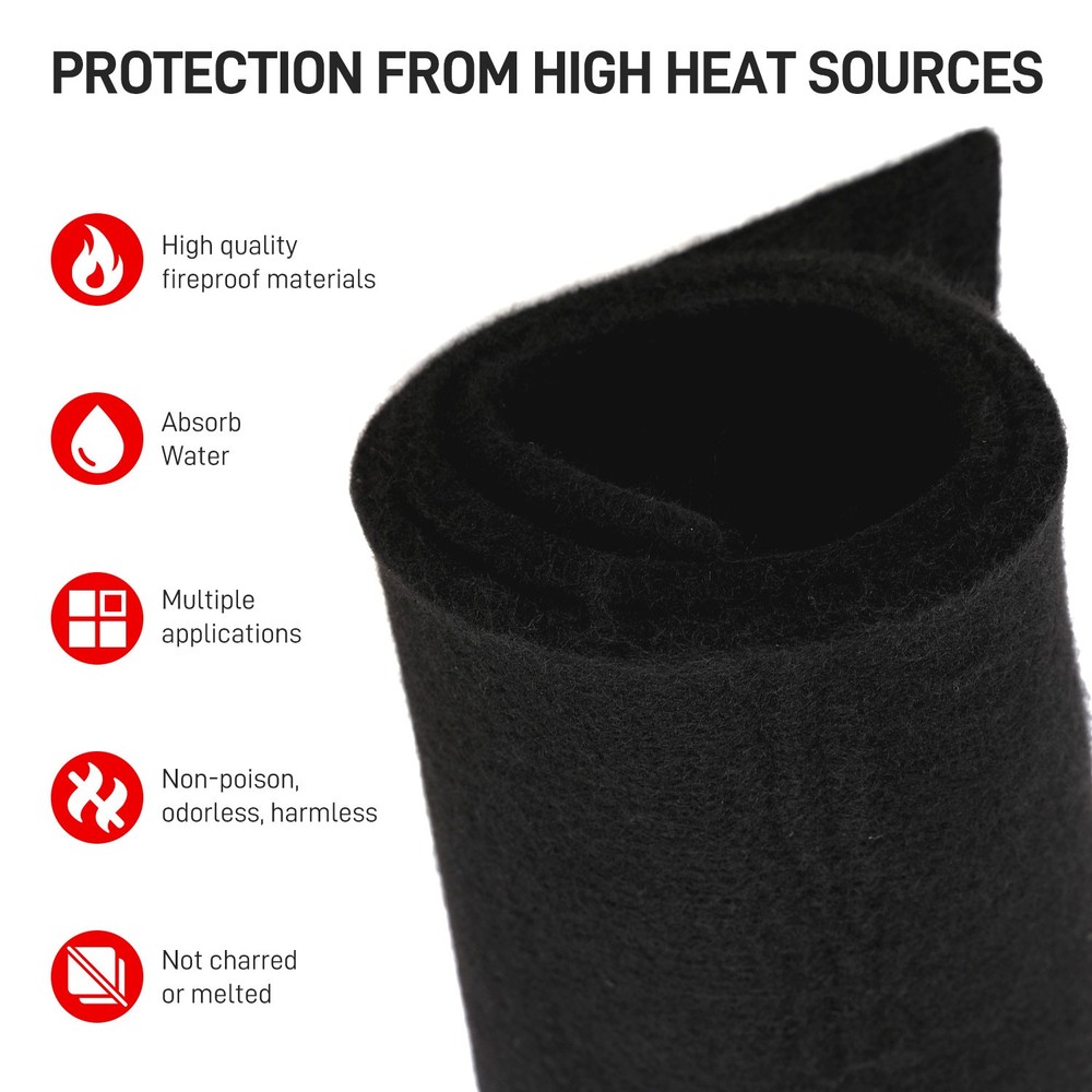 Fire Pit Mat-Rectangle Fireplace Mat Pad Protector for Wood Burning Fireproof