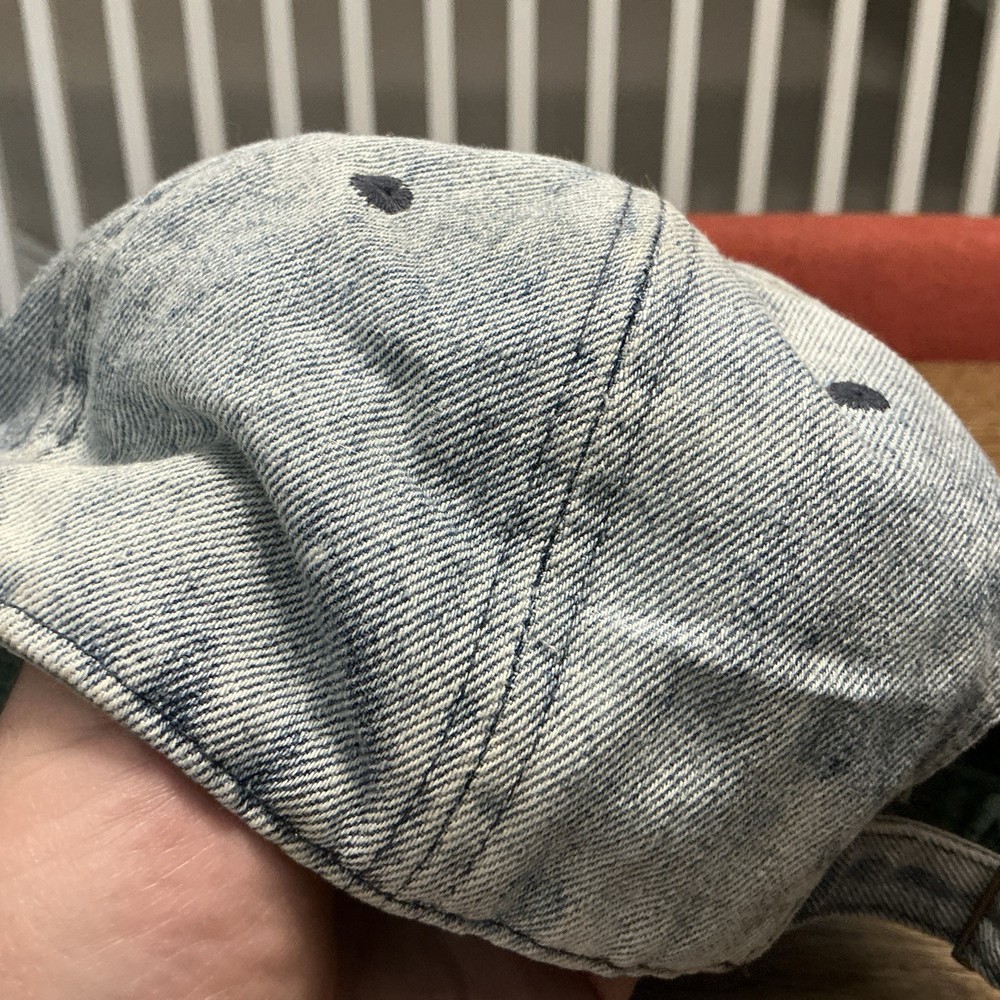 Wander Lust Hat Cap Strap Back Womens Blue Denim Adjustable