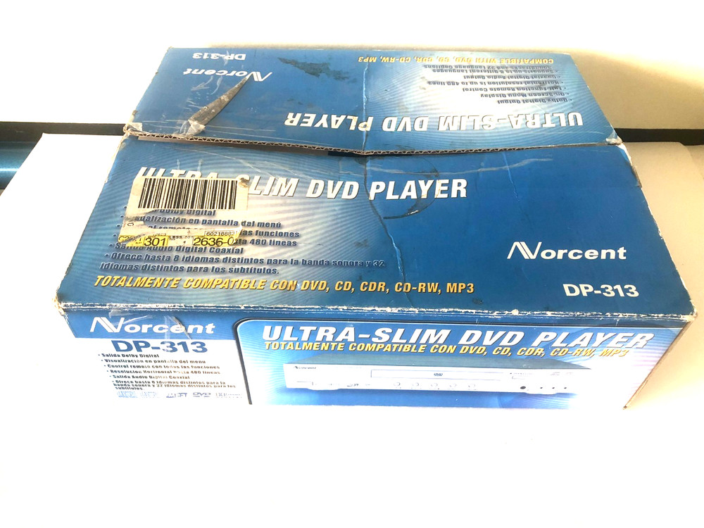 Norcent Technologies DP313 DVD Player With Controller & Cables Tested Works
