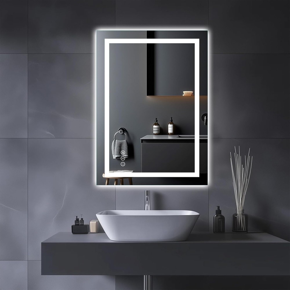 20x28" LED Bathroom Mirror Lighted Vanity Wall Mirror, Horizontal and Vertical