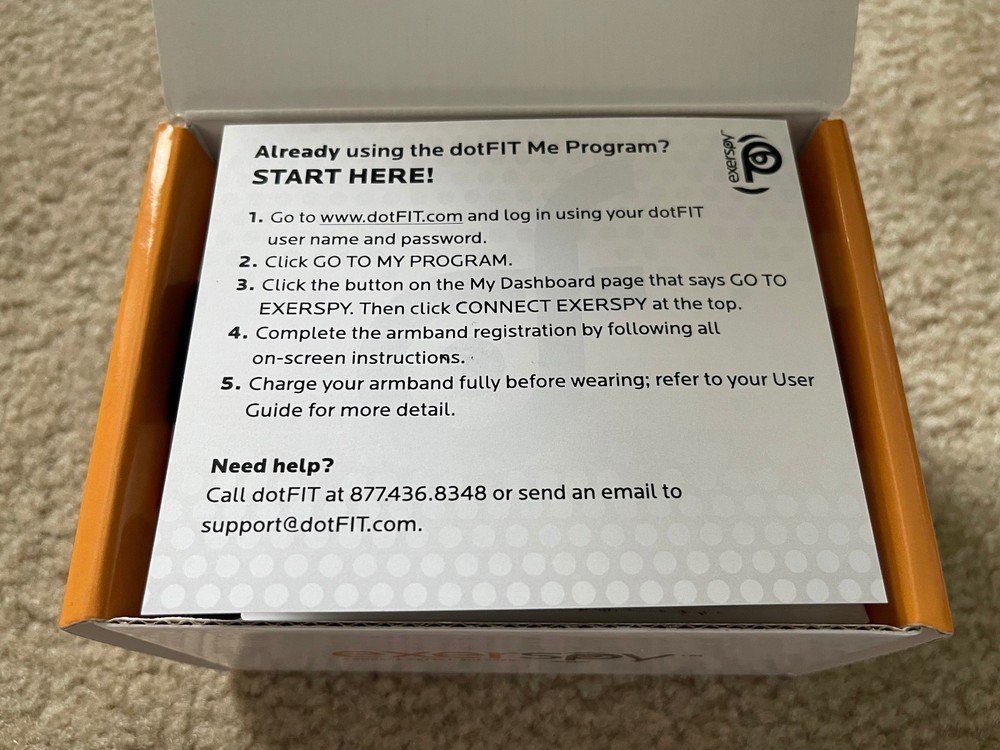 dotFit Exerspy Activity and Calorie Tracking System Armband