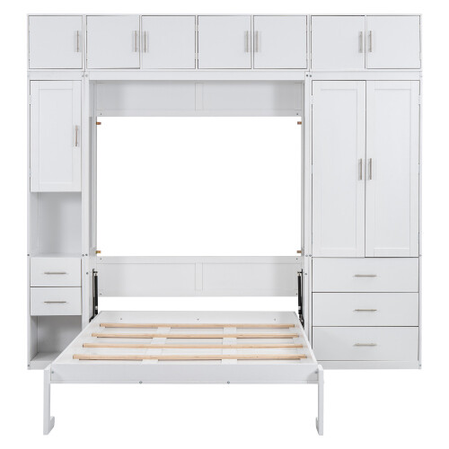 Multi-Functional Murphy Wall Bed with Lockers Wardrobe Video Storage Cabinet Bed