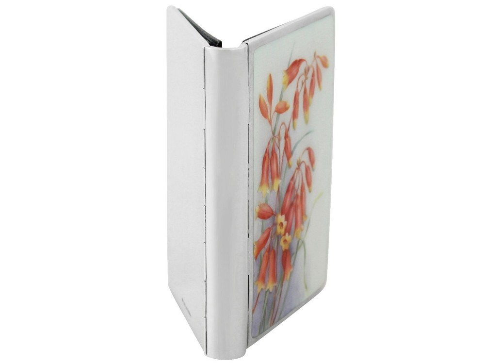 Vintage German Silver and Enamel Card Case