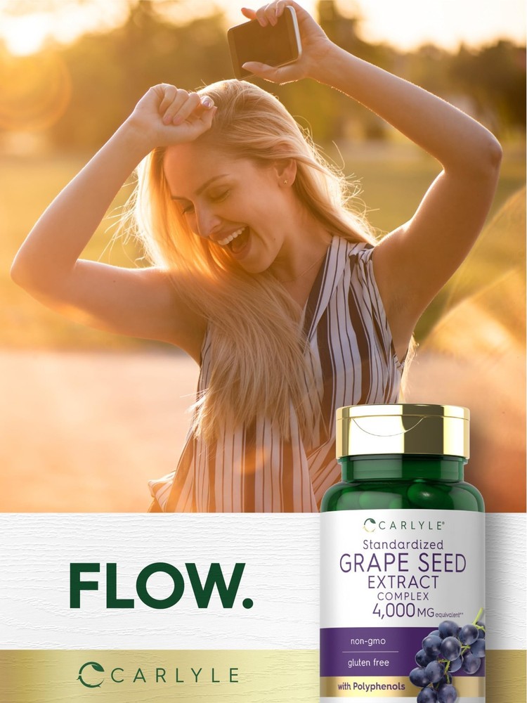 Grape Seed Extract Capsules 4,000Mg 120 Count Standardized Extract Complex with