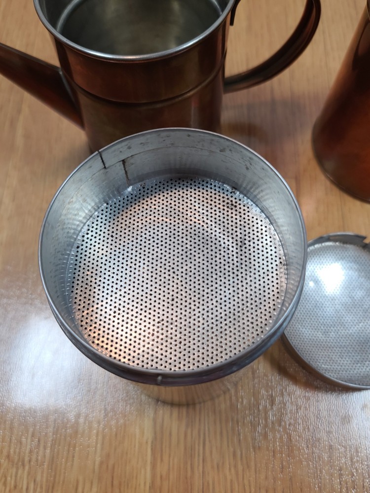 Vintage Copper Neapolitan Flip Coffee Maker