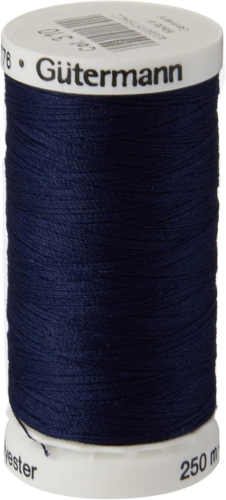 250M Navy Blue Polyester Sewing Thread - Durable & Versatile for All Fabrics