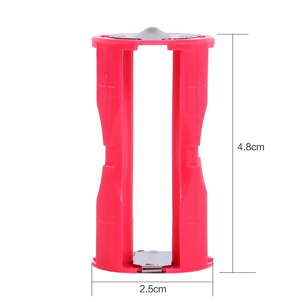 ♡ Red Portable 4pcs 4AAA To C Size Parallel Battery Convertor Adapter Holder