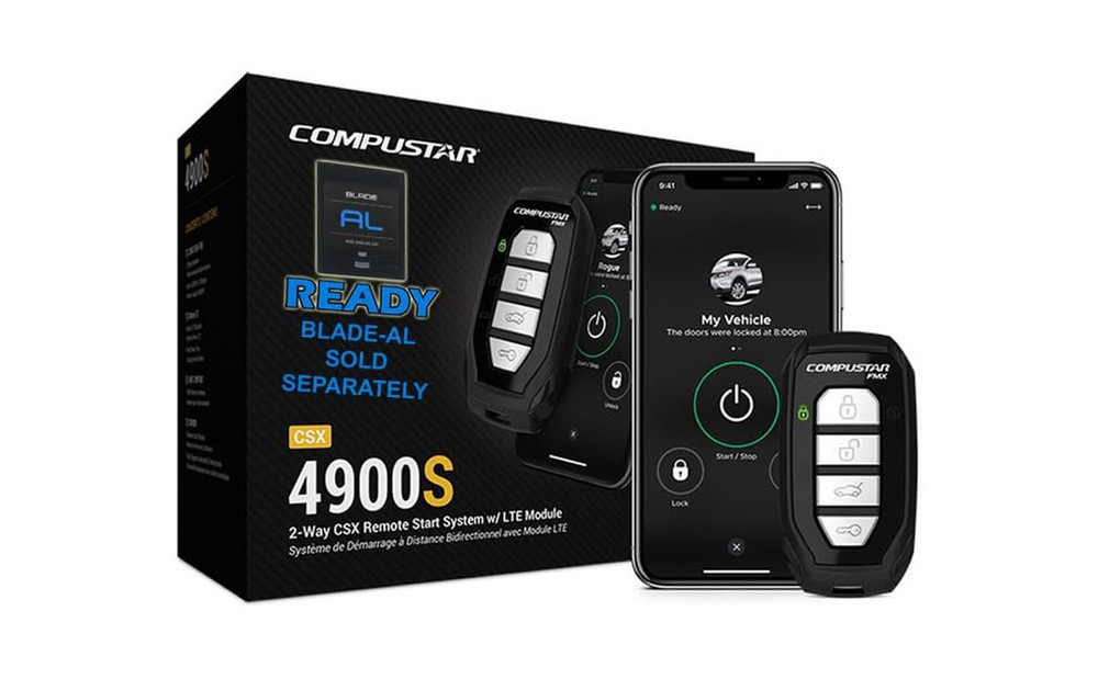Compustar CSX4900-S 2-Way Remote Start System – 4-Button Remotes, 3000 ft Range