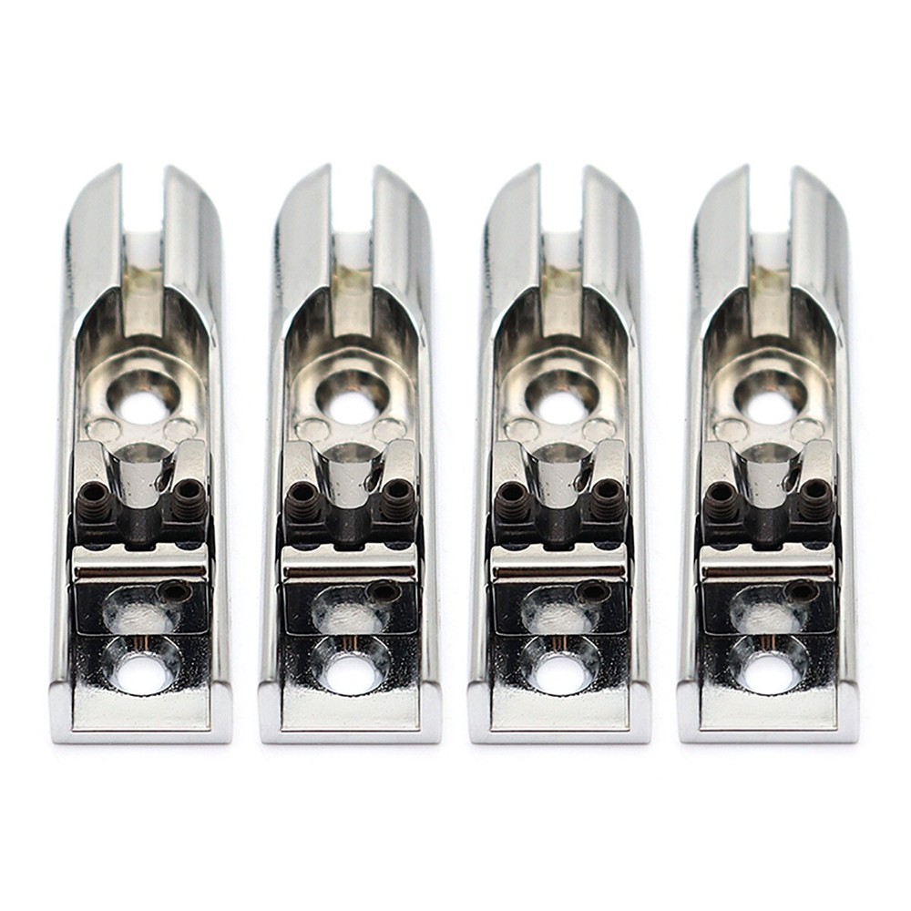 4 String Electric Bass Individual Tailpiece Single String Bass Bridge Silver-4Pc