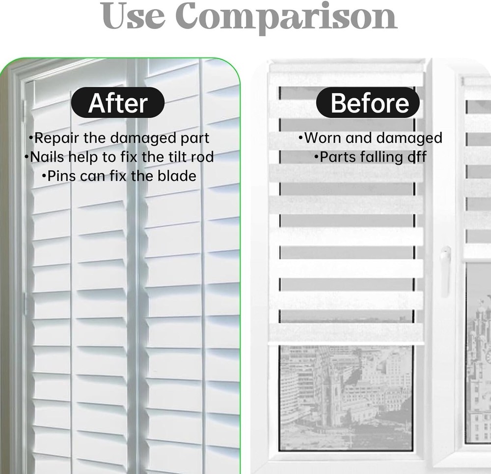 85 Pcs Shutter Repair Kit, Plantation Shutter Repair Tool Set, Includes Spring L