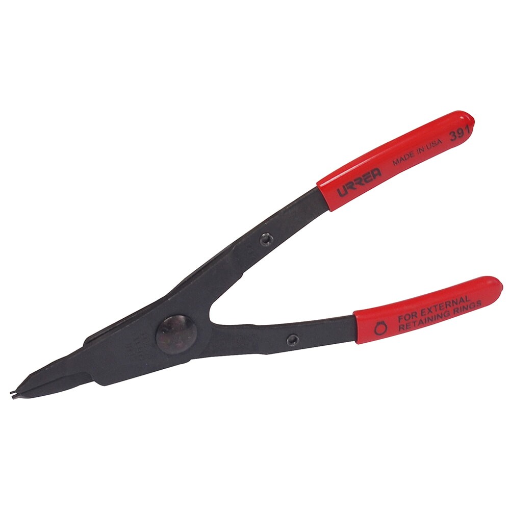 391 External Retaining Ring Pliers w/ Fixed Tips 0° Angle 0038", 5-9/32"
