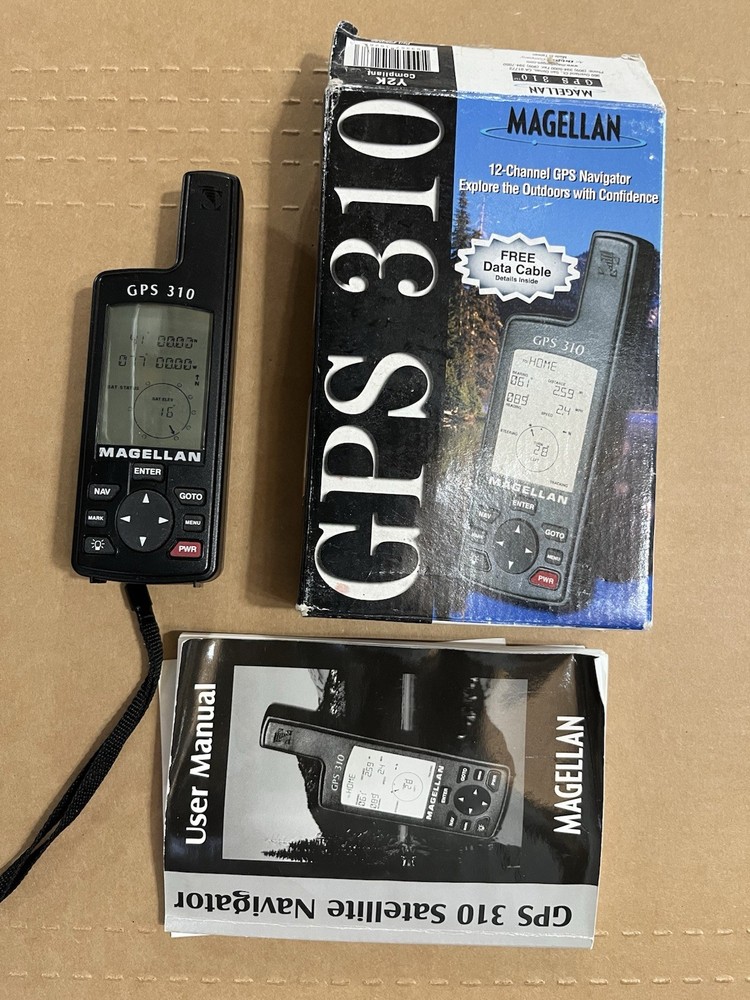 Magellan GPS 310 Handheld Outdoors Navigation Compass Hiking Gear / Tested