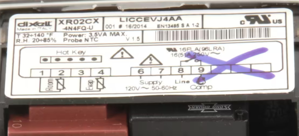 Glastender LICCEVJ4AA, Thermostat, LED Display, Range 34-40F, SE