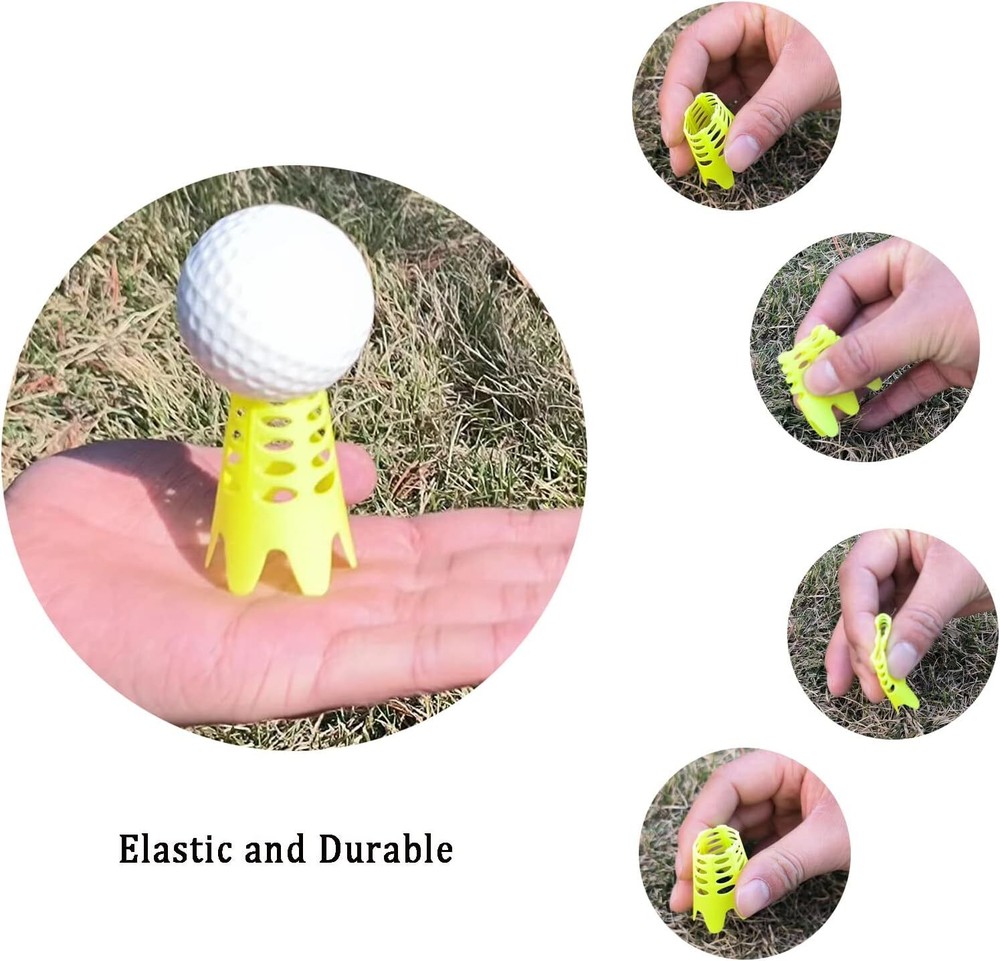 Golf Simulator Tees, Indoor Tees for Simulator, Plastic Practice Black