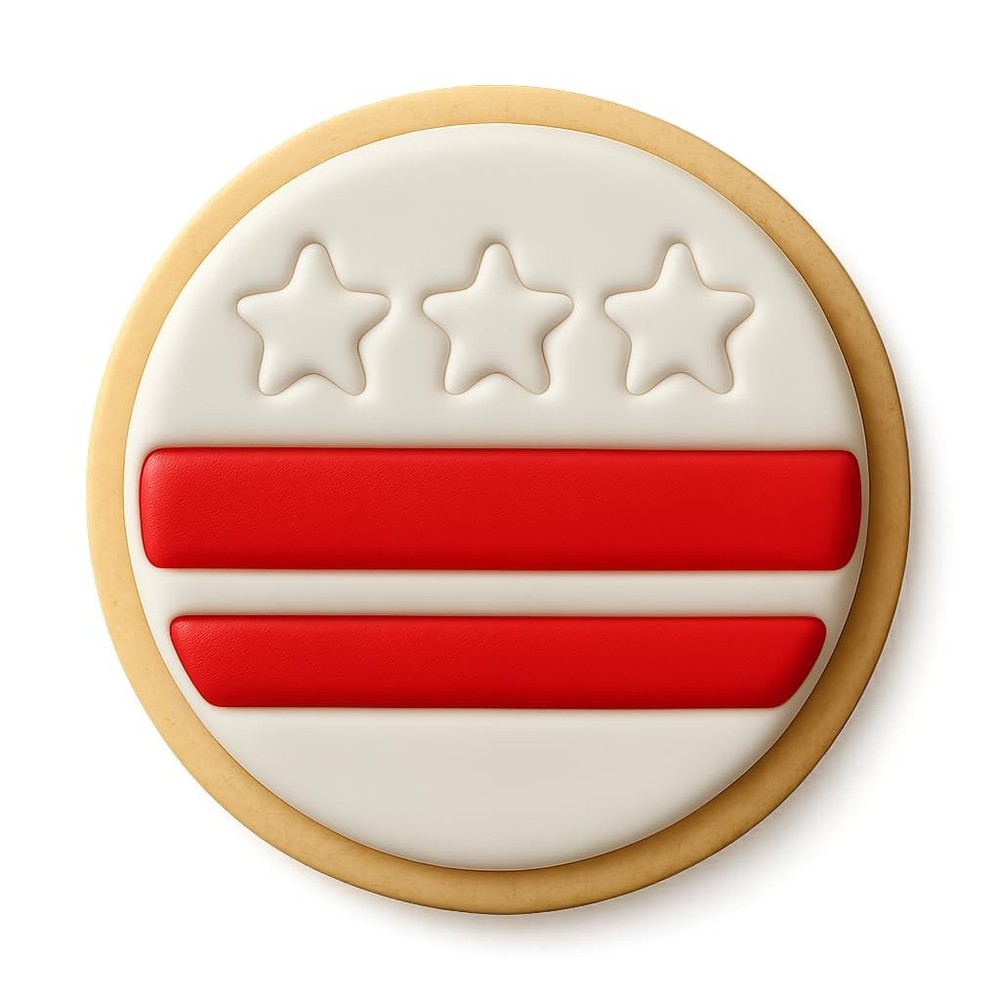 Vote Button Cookie Cutter & Stamp - 4x4