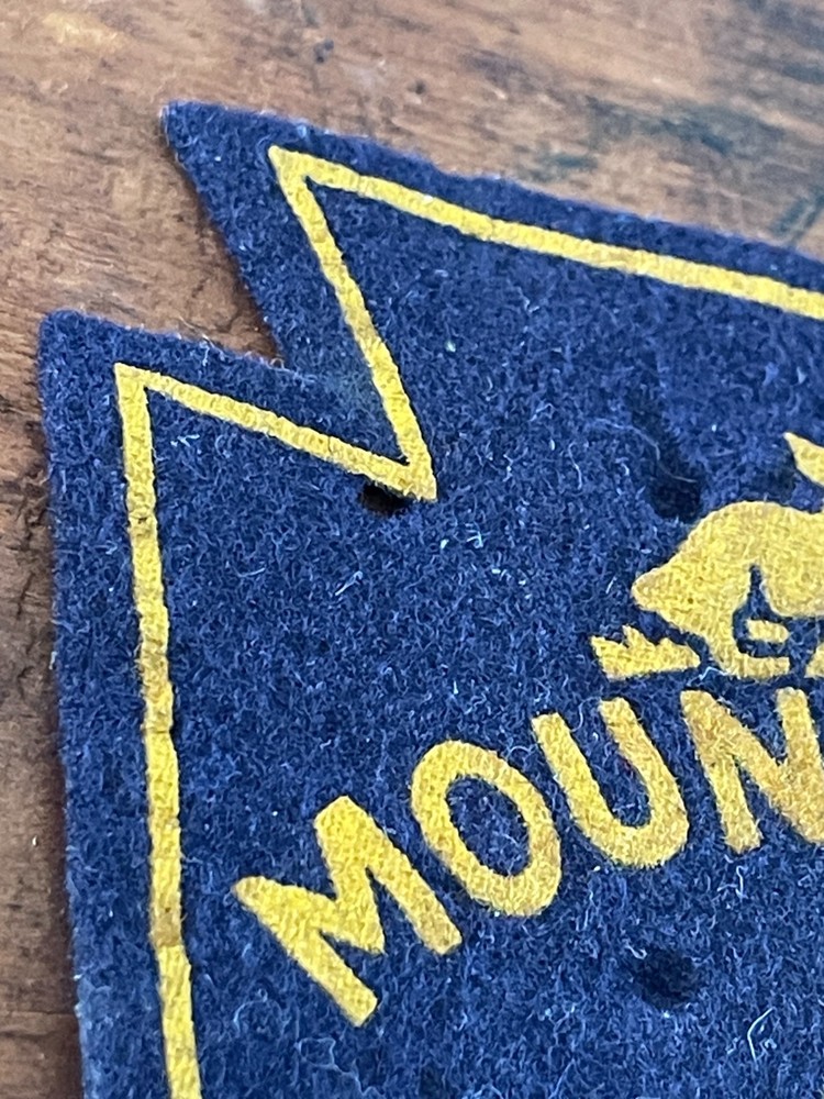 Old Mount Wolf Fish & Game Association Felt Patch Mount Wolf, PA Keystone Shaped