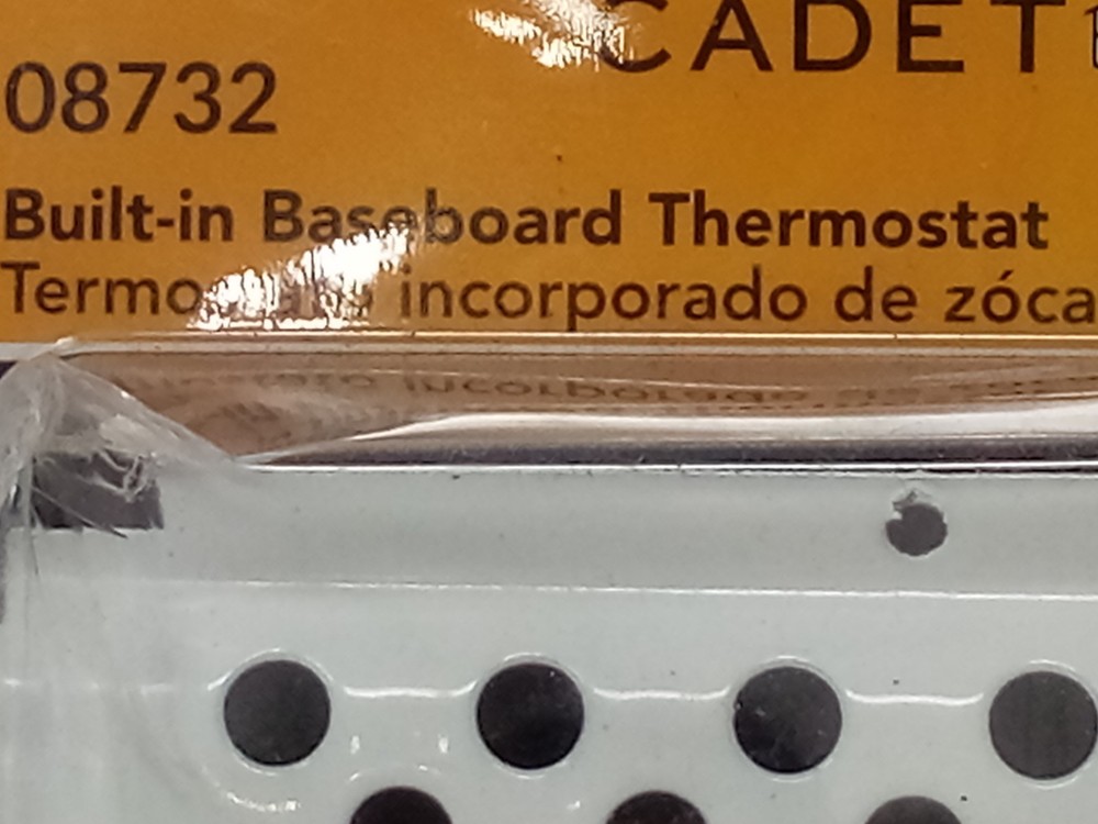 Cadet Single Pole Built-In Thermostat Kit BTF1W for Baseboard Heaters