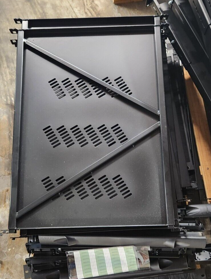 Pair of 19" Rack Mount Adjustable/Extendable Network/Keyboard Mouse Shelf Trays