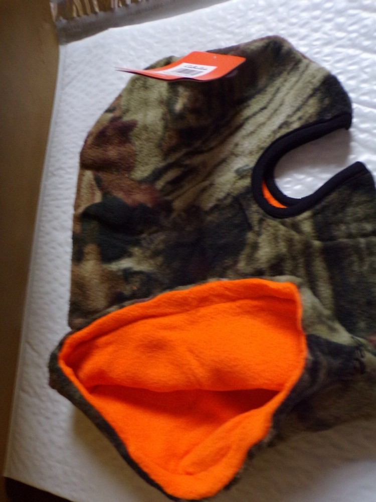CABELA REVERSIBLE FACEMASK MOSSY OAK/BLAZE