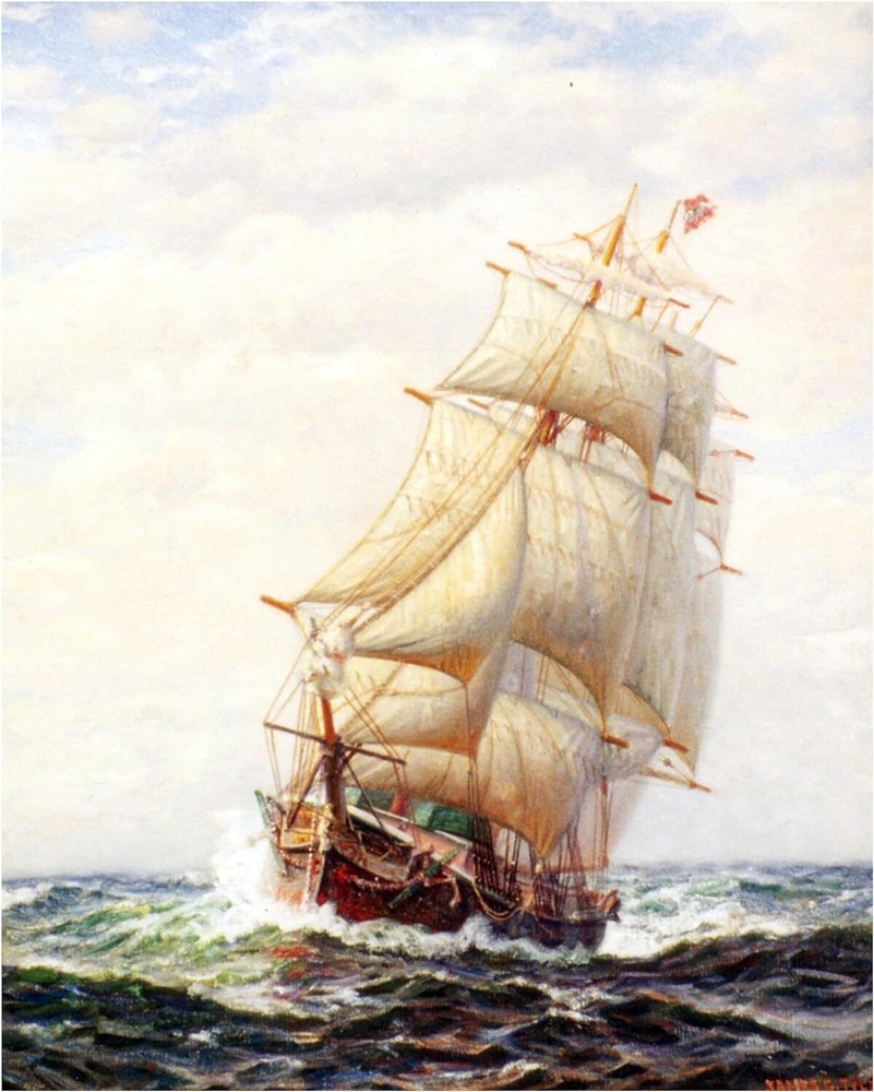 Boat Ship by J. Tyler Accent Tile Mural Kitchen Bathroom Wall Backsplash Ceramic