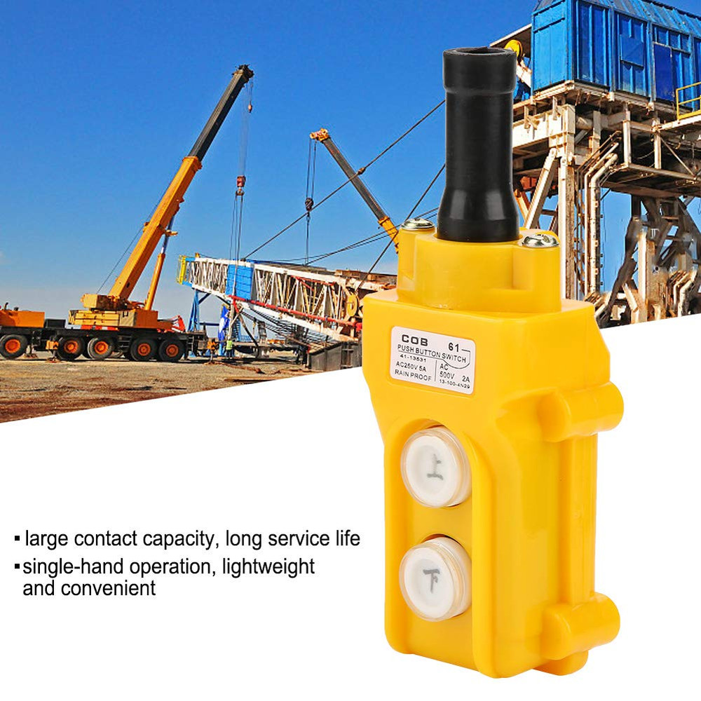 Winch Switch 120V Bo Crane Chain Hoist Push Button Switch Lifting Pendant Rai...