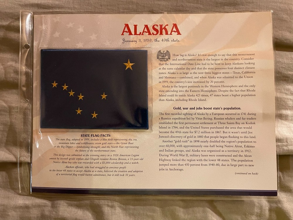 WILLABEE & WARD FLAG PATCH PANE **** ALASKA