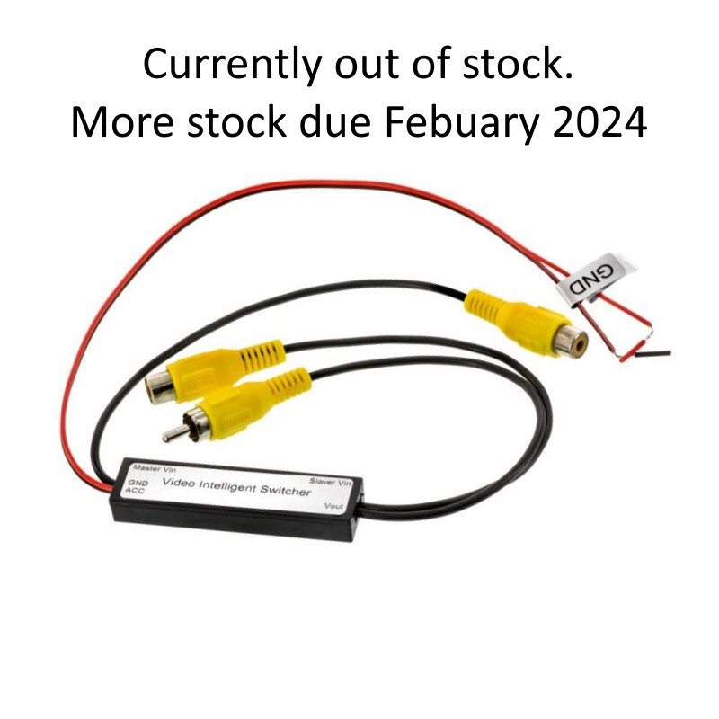 Reverse Camera Input AV RCA auto switcher 2 in 1 out Caravan camera or front cam