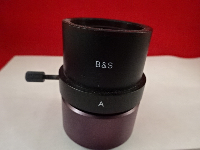 B&S A PORT CAMERA ADAPTER MICROSCOPE OPTICS AS IS BIN#W4-G-15