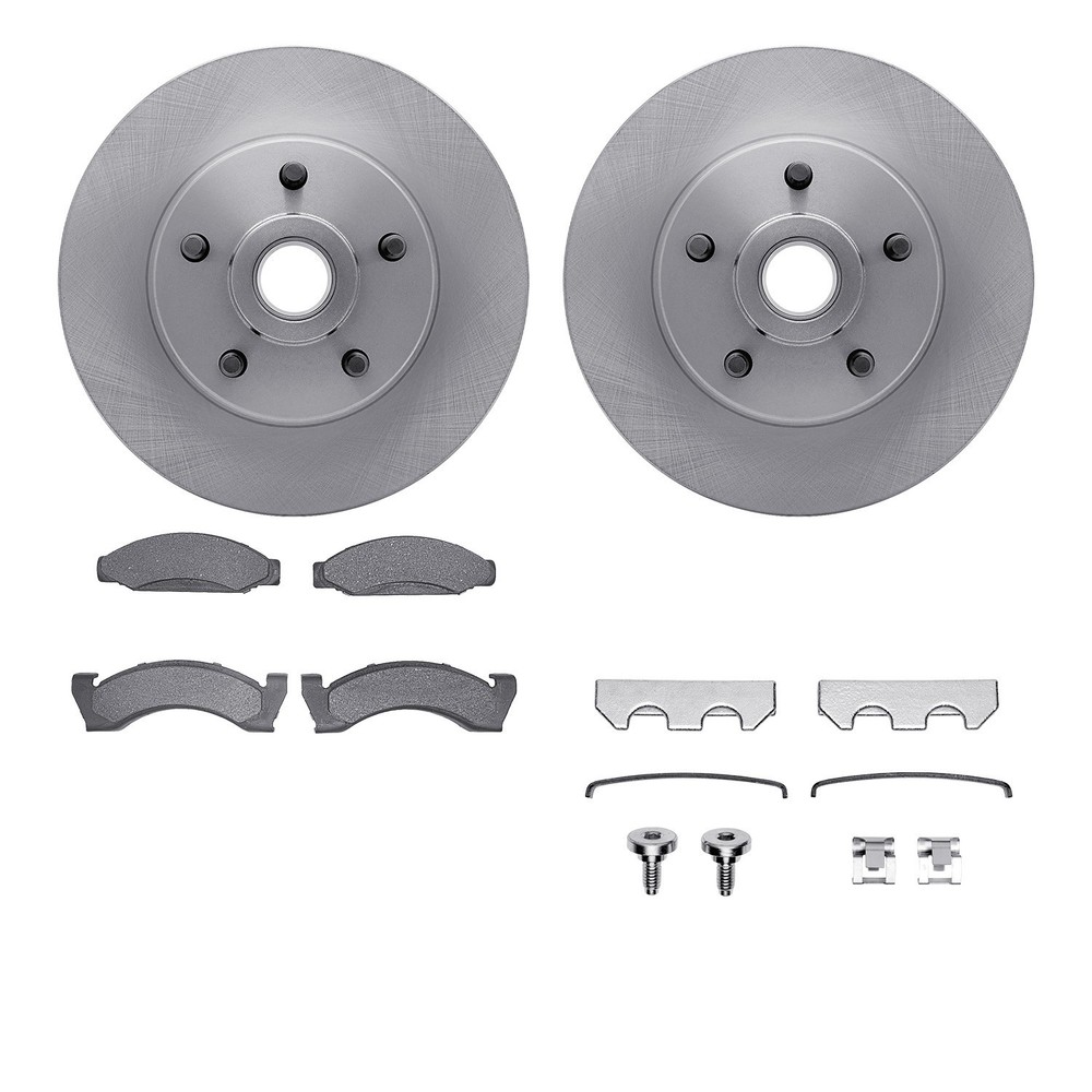 Disc Brake Kit-Rotors with 5000 Advanced Brake Pads includes Hardware DFC