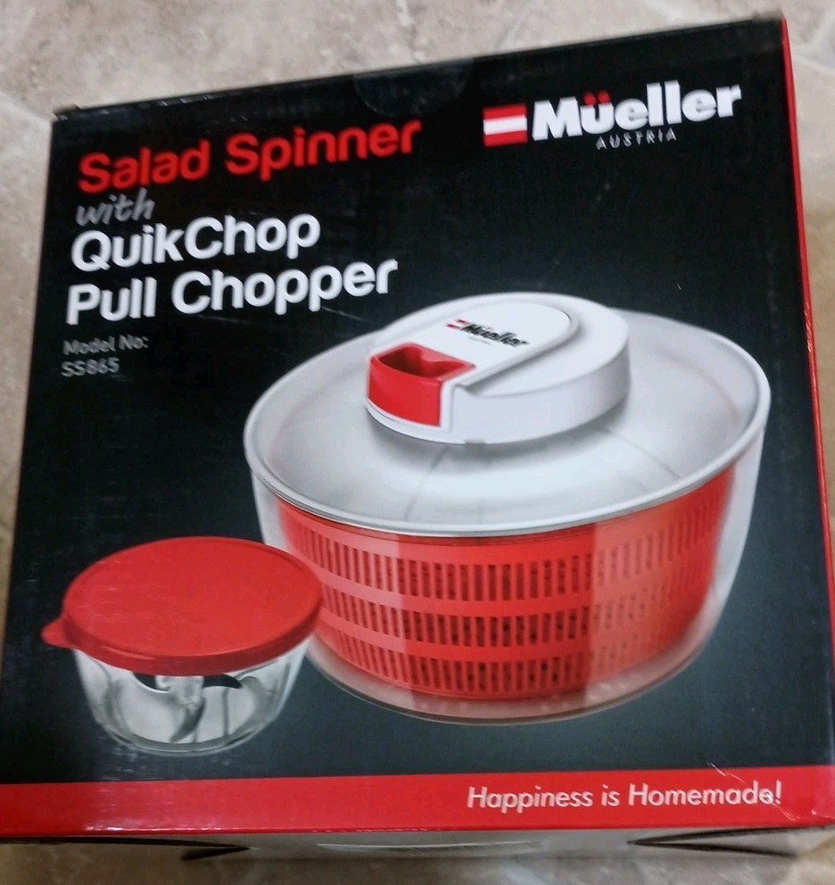 Mueller Salad Spinner with Quikchop Pull Chopper MODEL SS865 NEW
