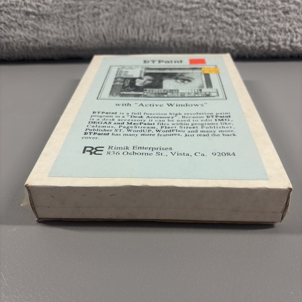 Vintage Atari Software - DTPaint Rimik Enterprises Paint Program Image Editor