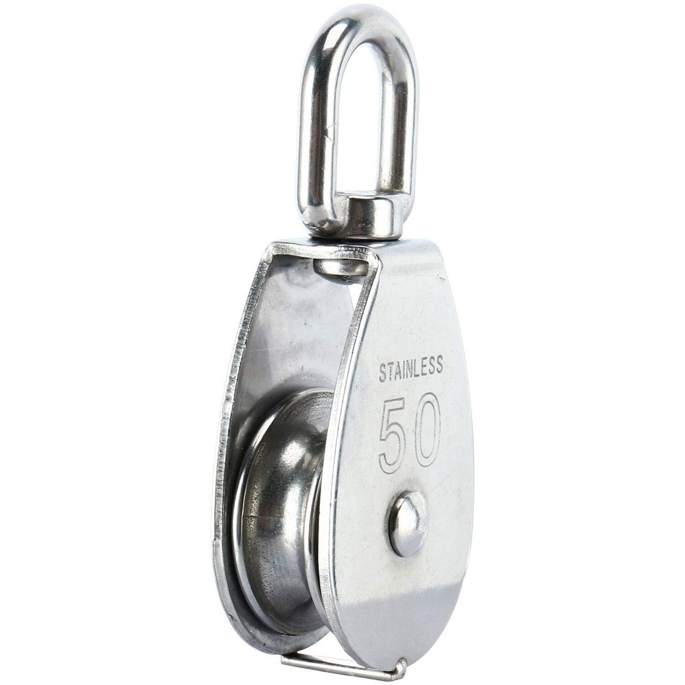 Rocaris 4 Pack M50 Lifting Single Pulley Roller Loading 880Ibs, 304 Stainless...
