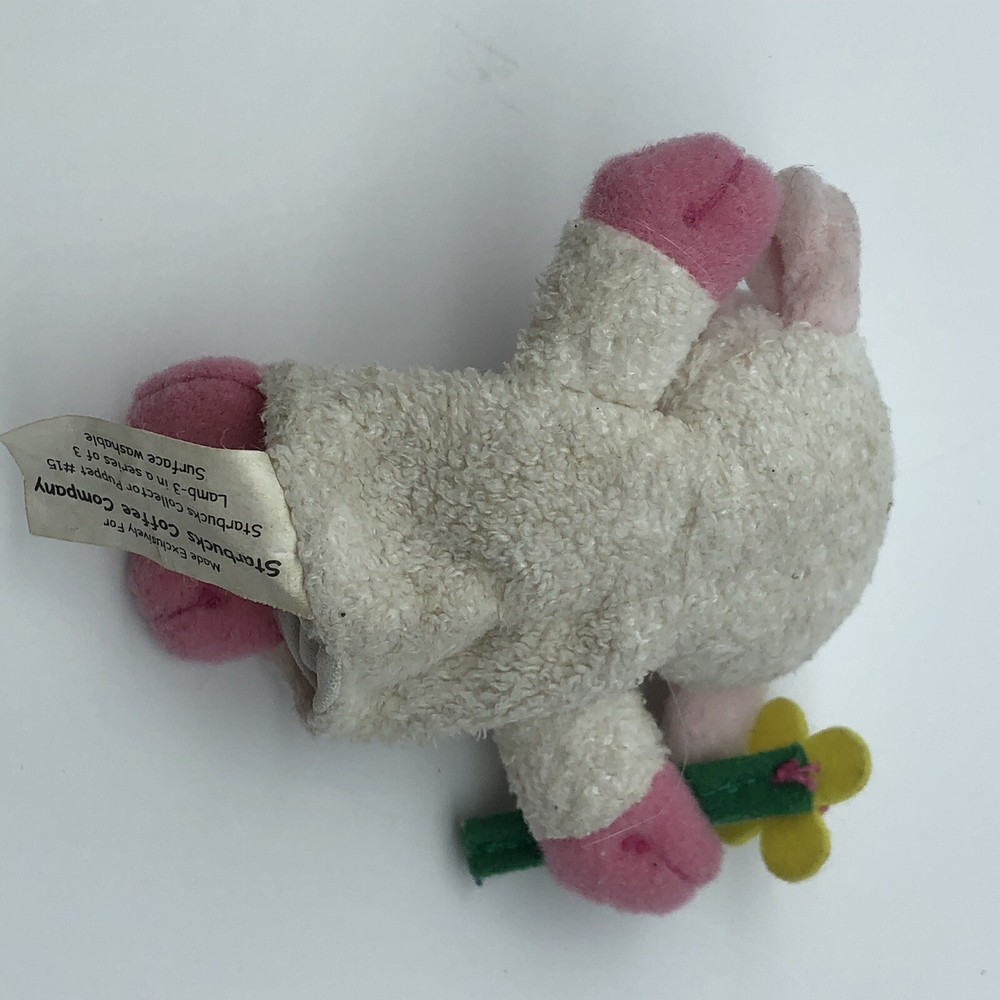 Vintage Starbucks mini lamb sheep finger puppet