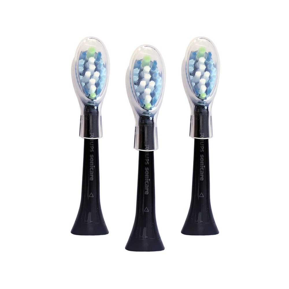 3x Philips DiamondClean AdaptiveClean Replacement Brush Heads | Black | w/o Box