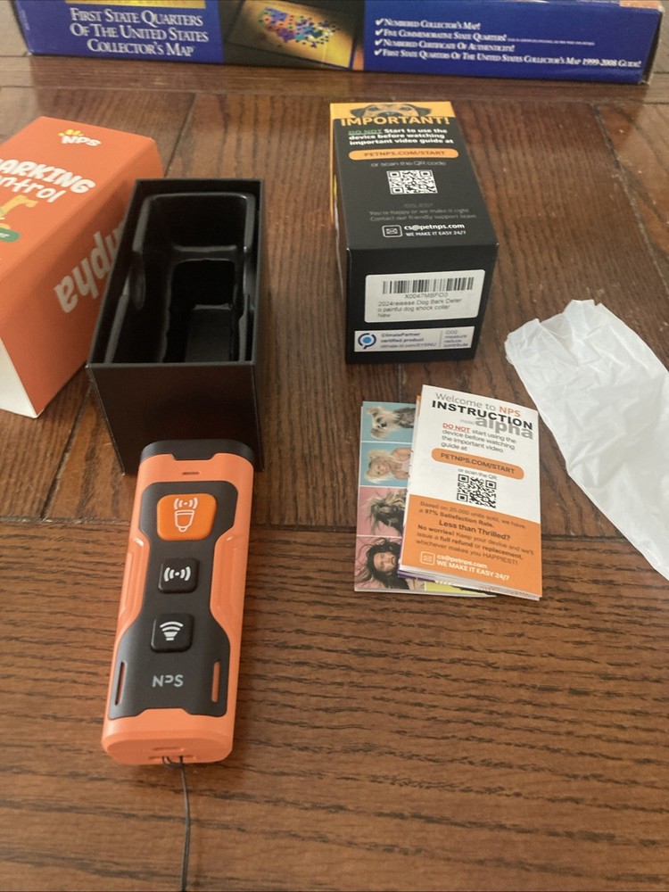 NPS Alpha Dog Behavior Trainer Barking Control Device USB Cordless-Open Box