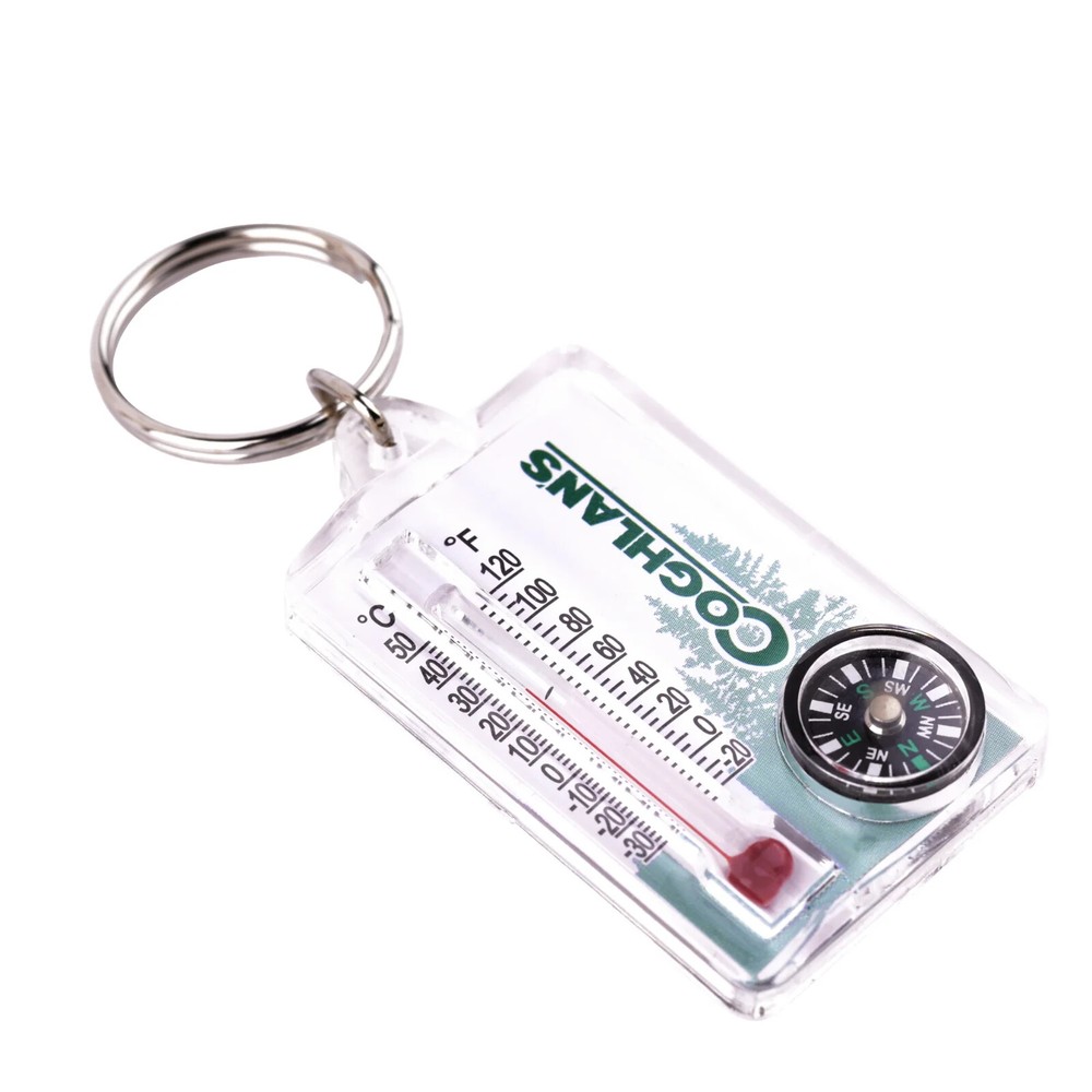 Coghlan's Thermometer & Compass Key Chain Compact Lightweight Survival 9714