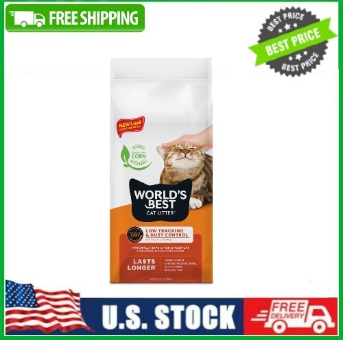 WORLD'S BEST CAT LITTER Low Tracking & Dust Control Multiple Cat Unscented 28 lb