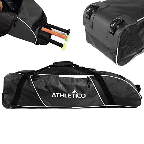 Rolling Baseball Bag Black
