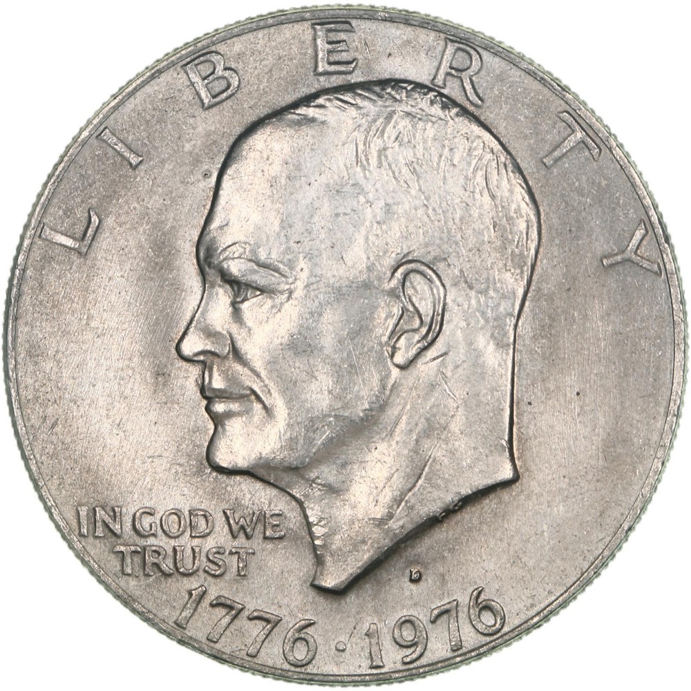 1976 D Eisenhower Bicentennial Dollar Type 2 AU Ike